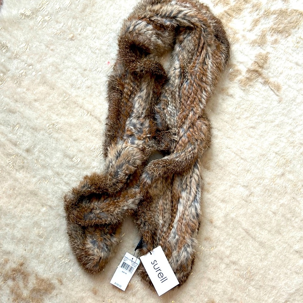 Surell Scarf 100% Rabbit Fur- SUPER SOFT
